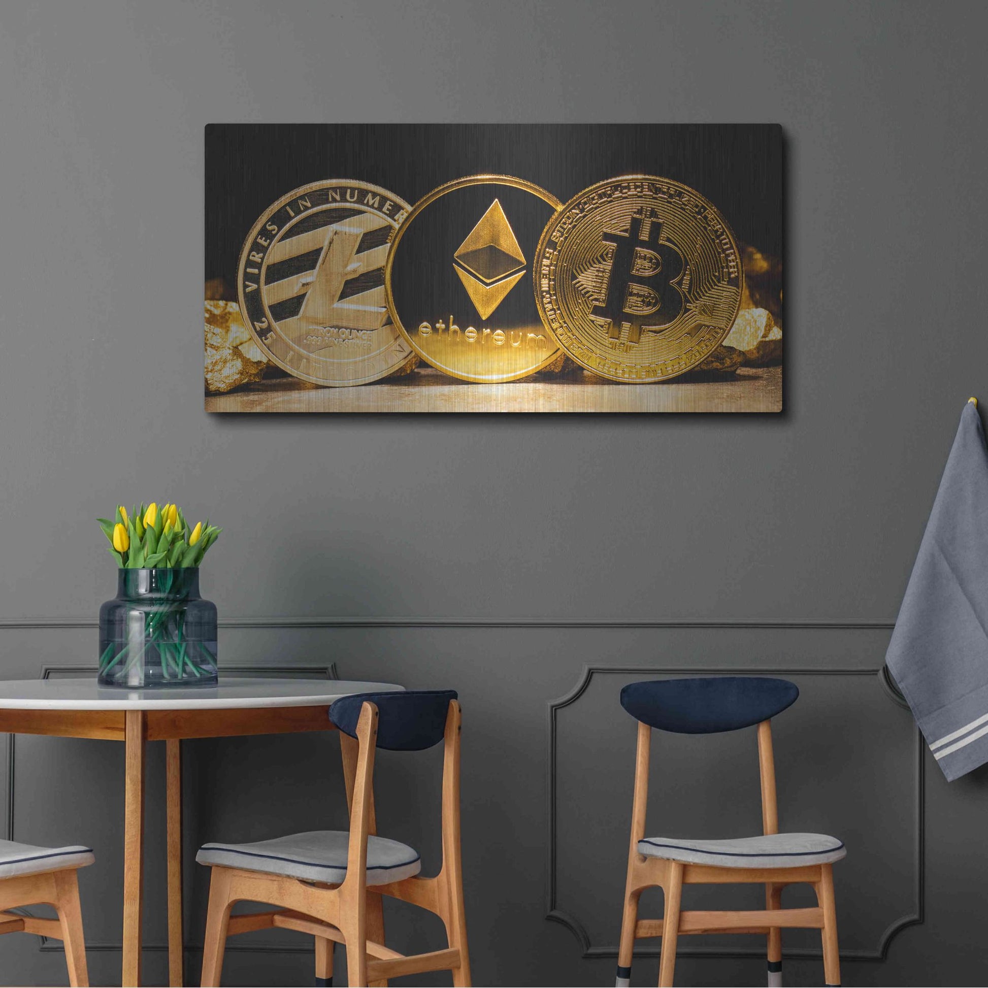 Luxe Metal Art 'The OG Crypto II', Metal Wall Art,48x24