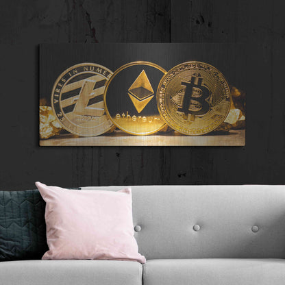 Luxe Metal Art 'The OG Crypto II', Metal Wall Art,48x24
