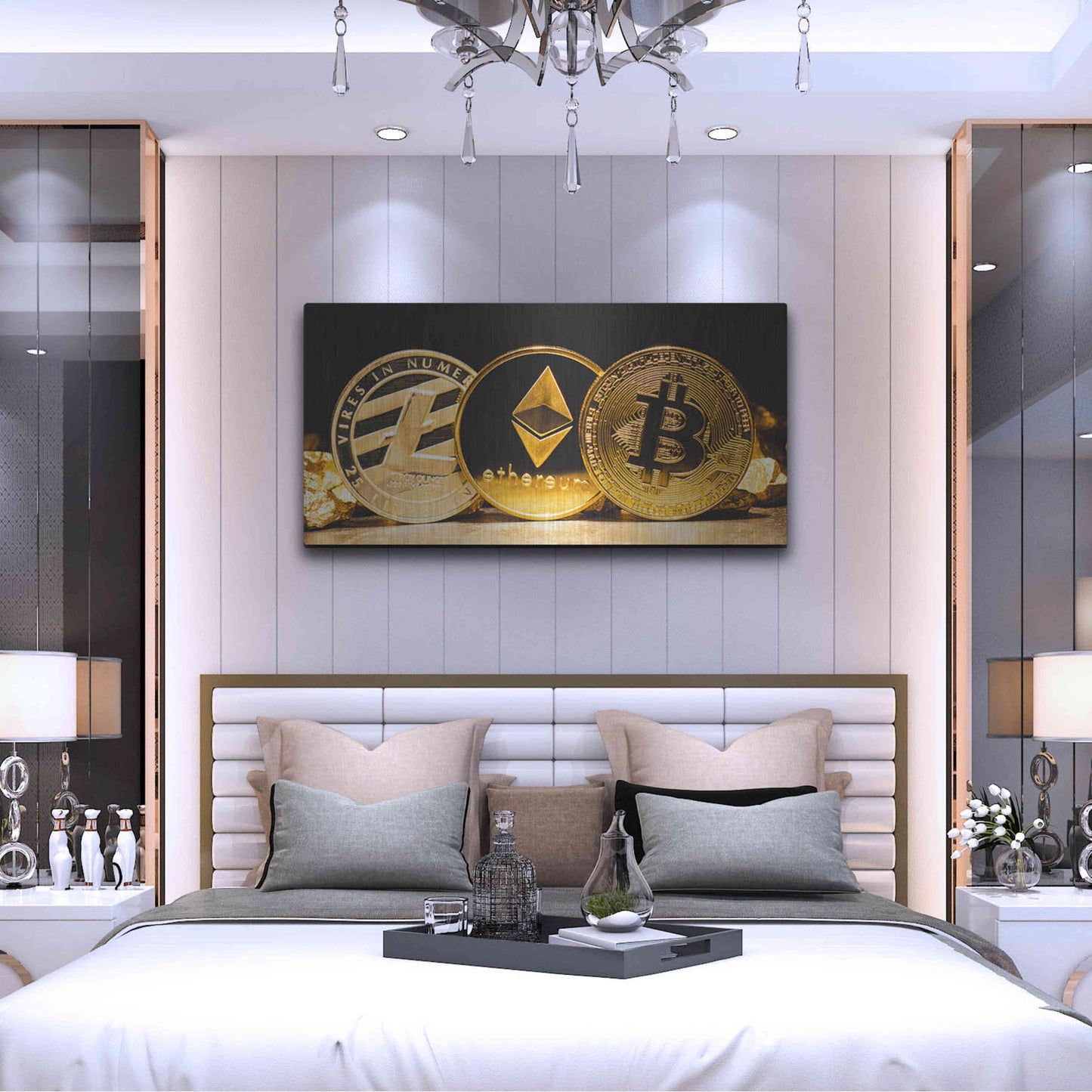 Luxe Metal Art 'The OG Crypto II', Metal Wall Art,48x24