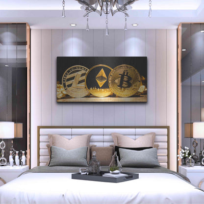 Luxe Metal Art 'The OG Crypto II', Metal Wall Art,48x24