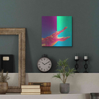 Luxe Metal Art 'Alligator Crush,' Metal Wall Art,12x12