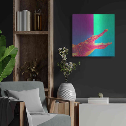 Luxe Metal Art 'Alligator Crush,' Metal Wall Art,24x24