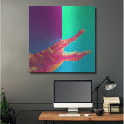 Luxe Metal Art 'Alligator Crush,' Metal Wall Art,36x36