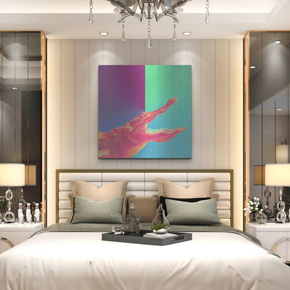 Luxe Metal Art 'Alligator Crush,' Metal Wall Art,36x36