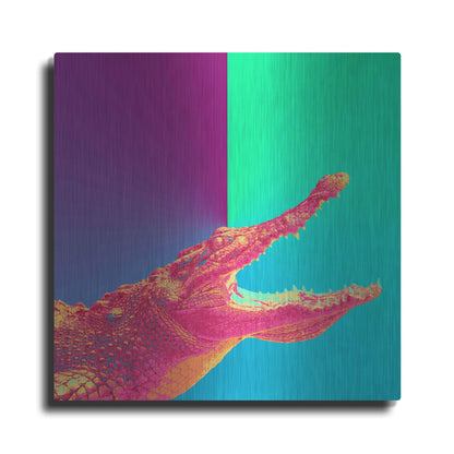 Luxe Metal Art 'Alligator Crush,' Metal Wall Art