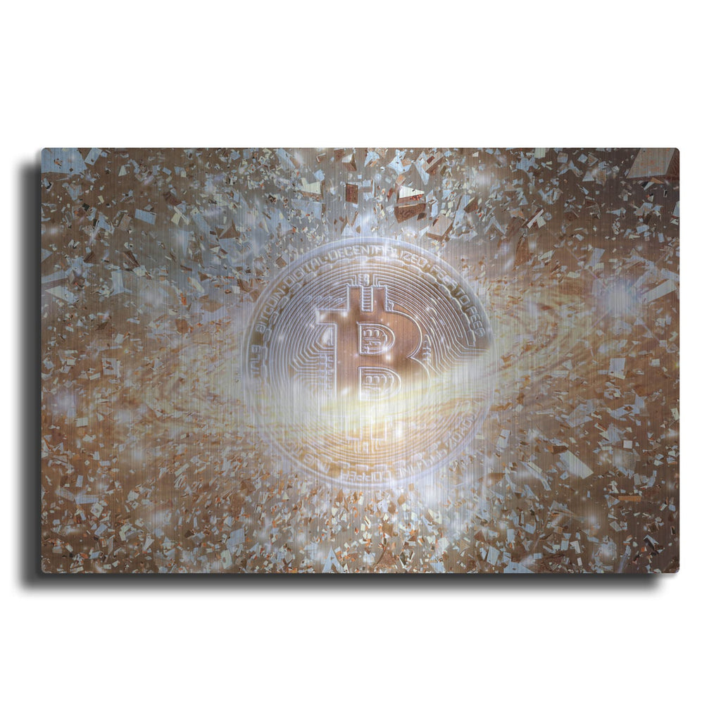 'Bitcoin Ice' – Metal Wall Art
