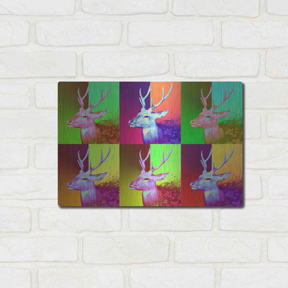 Luxe Metal Art 'WarDeerHol,' Metal Wall Art,16x12