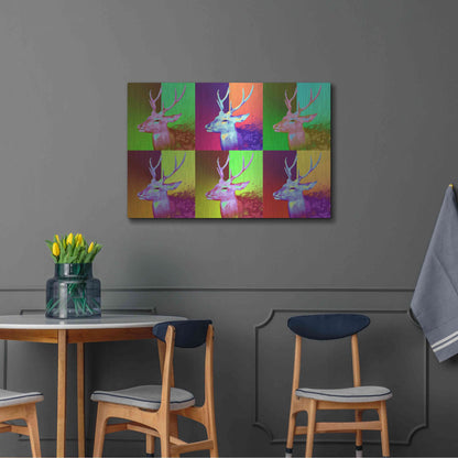 Luxe Metal Art 'WarDeerHol,' Metal Wall Art,36x24