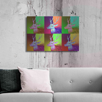 Luxe Metal Art 'WarDeerHol,' Metal Wall Art,36x24