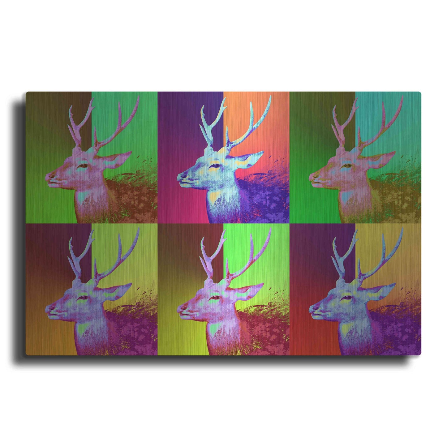 Luxe Metal Art 'WarDeerHol,' Metal Wall Art