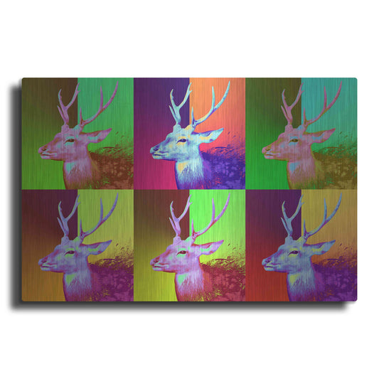 Luxe Metal Art 'WarDeerHol,' Metal Wall Art