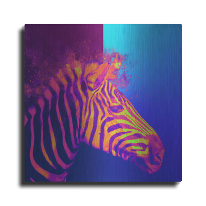 Luxe Metal Art 'Zebra Crush,' Metal Wall Art