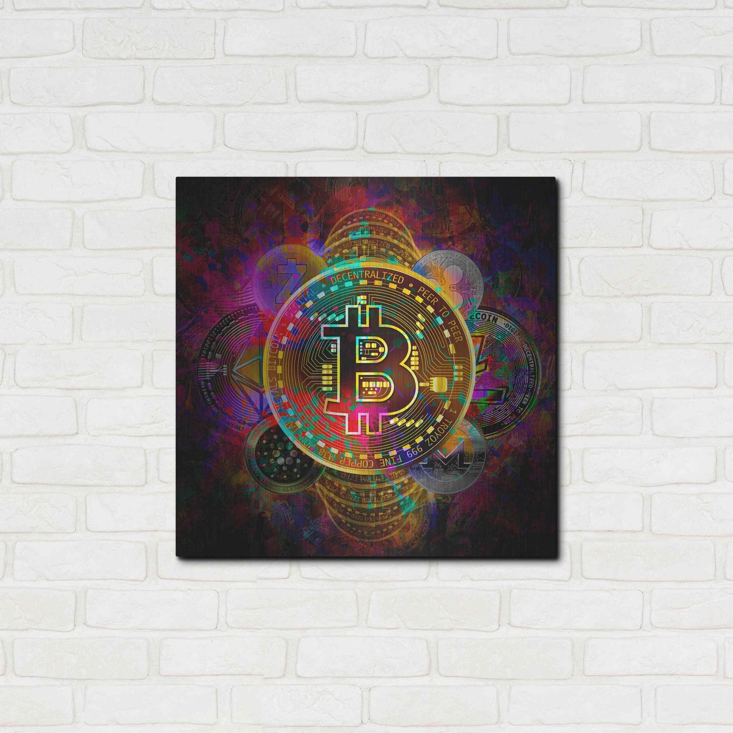 Luxe Metal Art 'All Coins,' Metal Wall Art,24x24