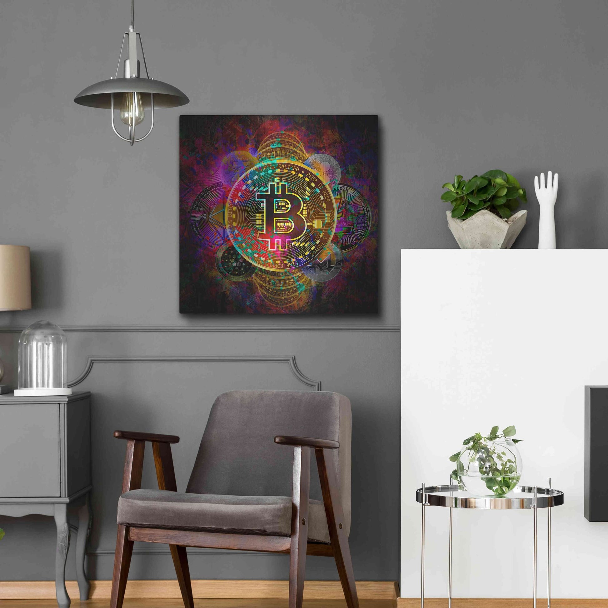 Luxe Metal Art 'All Coins,' Metal Wall Art,24x24