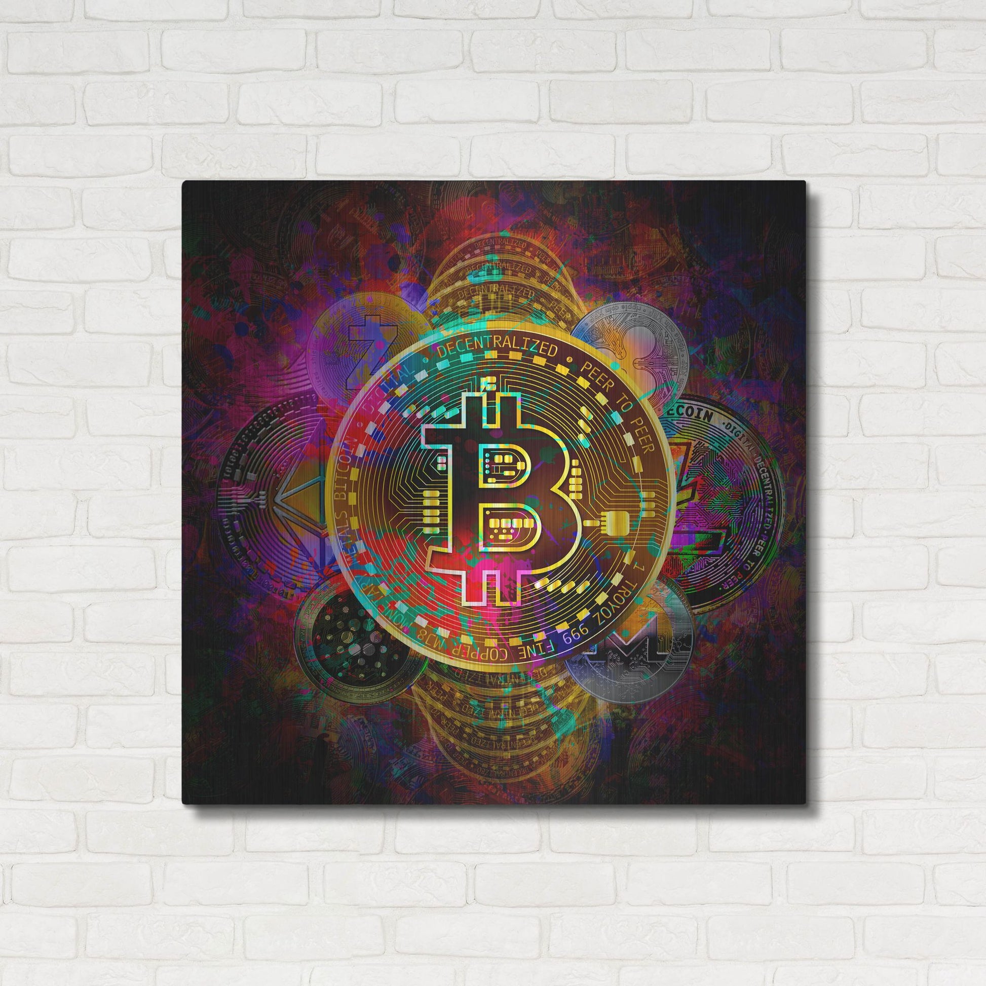 Luxe Metal Art 'All Coins,' Metal Wall Art,36x36