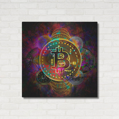 Luxe Metal Art 'All Coins,' Metal Wall Art,36x36