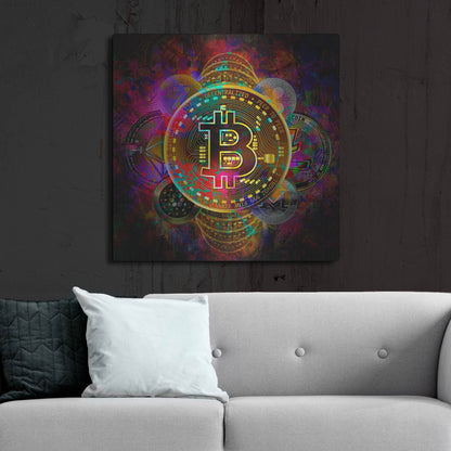 Luxe Metal Art 'All Coins,' Metal Wall Art,36x36