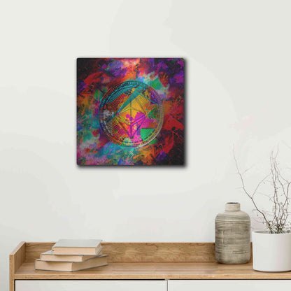 Luxe Metal Art 'Ethereum,' Metal Wall Art,12x12