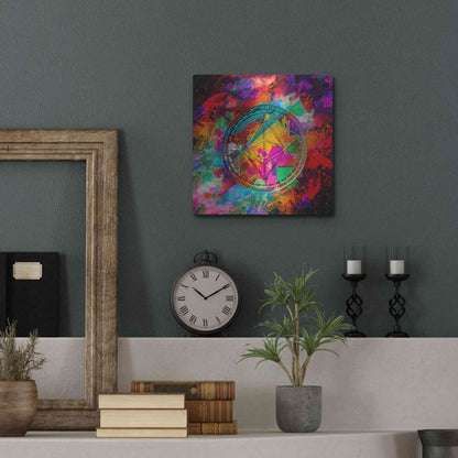 Luxe Metal Art 'Ethereum,' Metal Wall Art,12x12