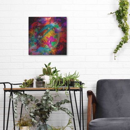 Luxe Metal Art 'Ethereum,' Metal Wall Art,12x12