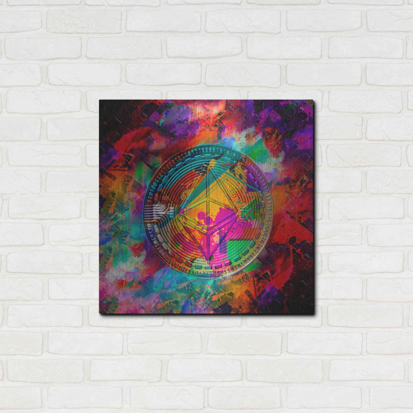 Luxe Metal Art 'Ethereum,' Metal Wall Art,24x24