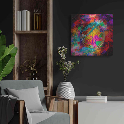 Luxe Metal Art 'Ethereum,' Metal Wall Art,24x24