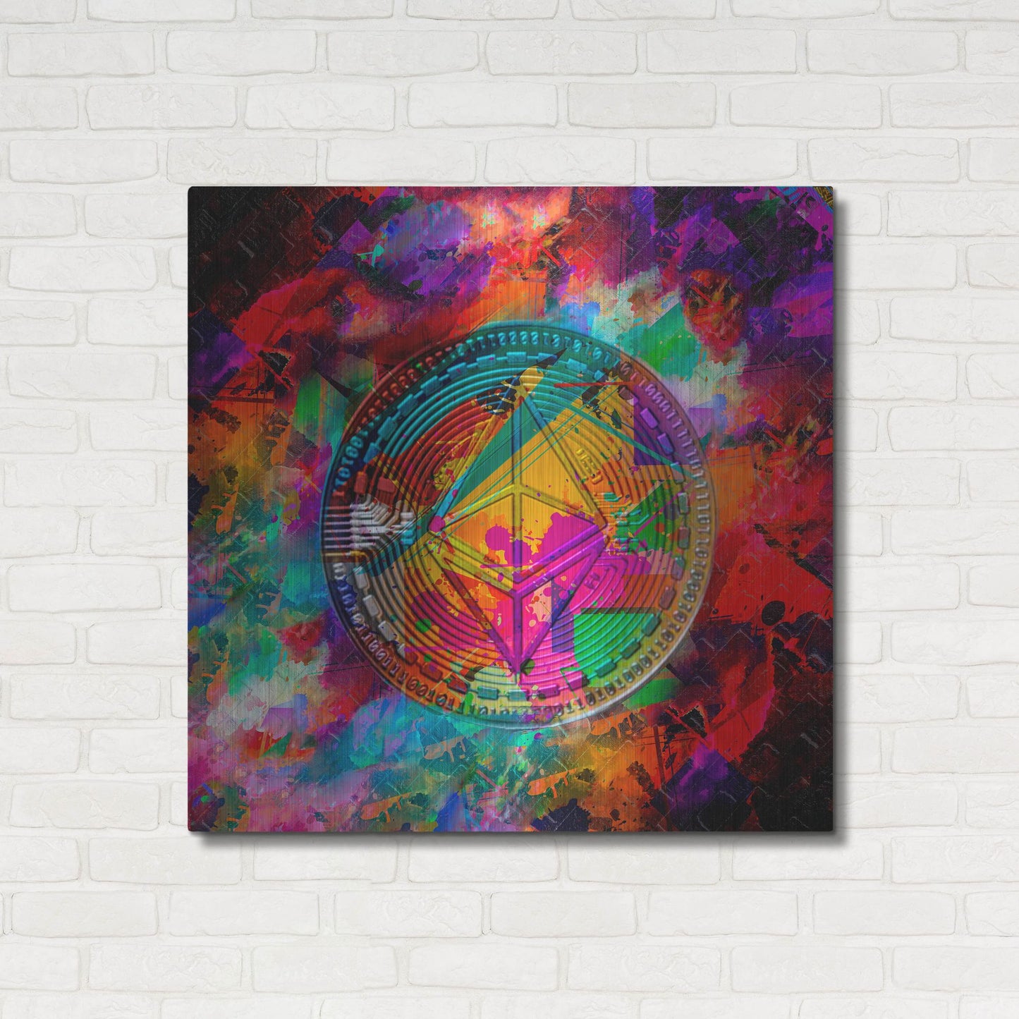 Luxe Metal Art 'Ethereum,' Metal Wall Art,36x36