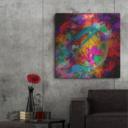 Luxe Metal Art 'Ethereum,' Metal Wall Art,36x36