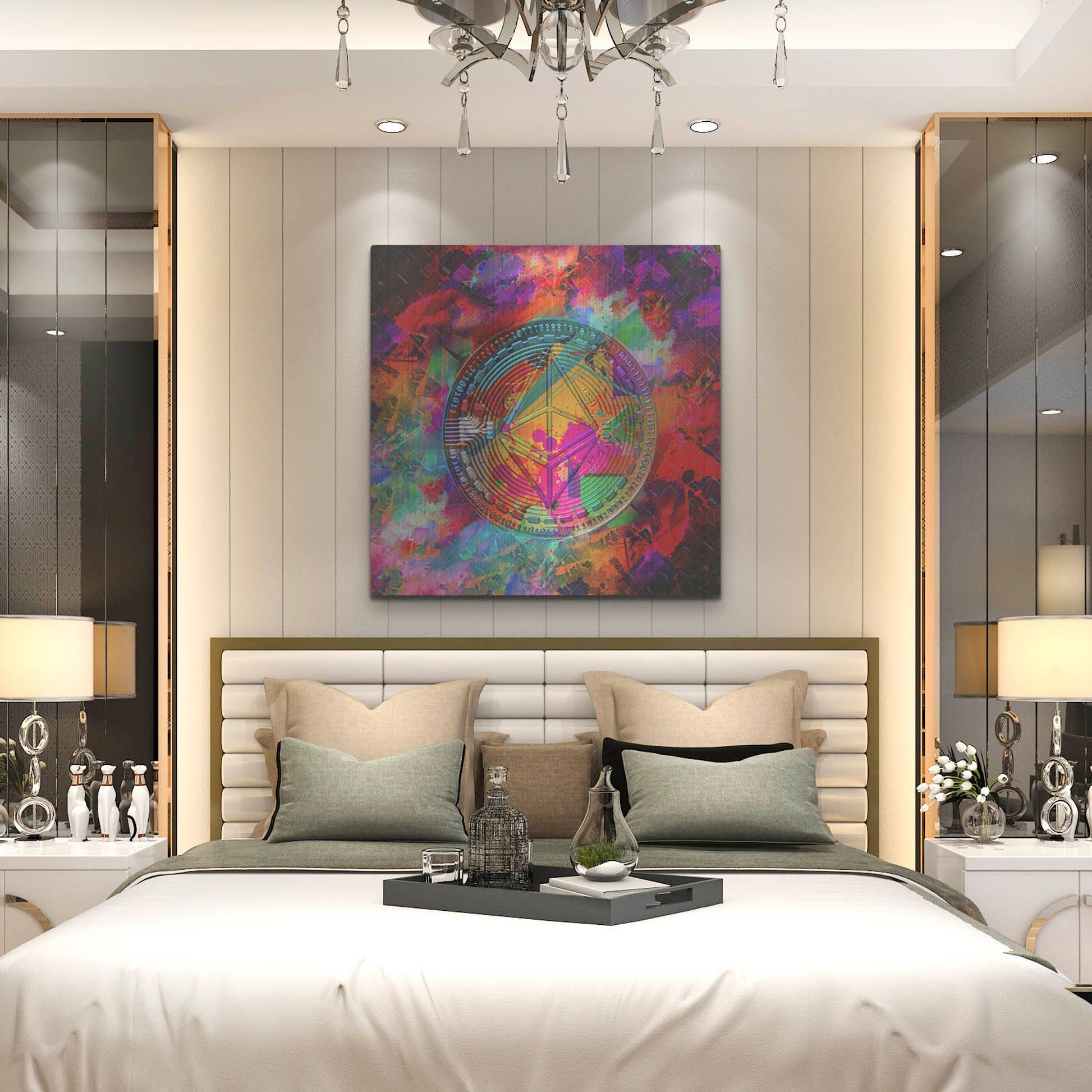 Luxe Metal Art 'Ethereum,' Metal Wall Art,36x36