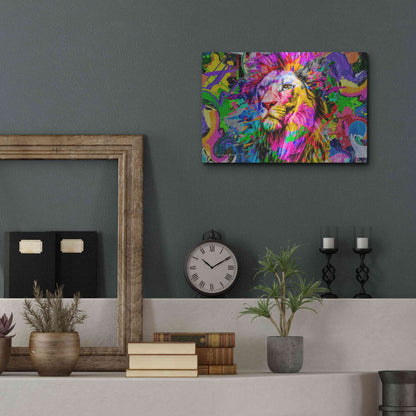 Luxe Metal Art 'Lion,' Metal Wall Art,16x12