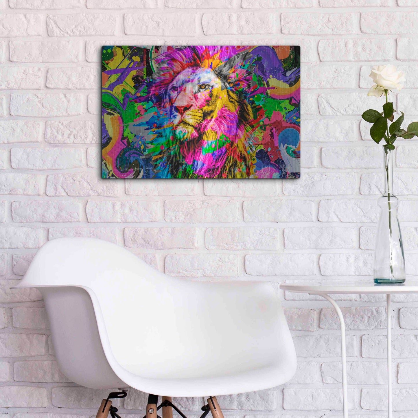 Luxe Metal Art 'Lion,' Metal Wall Art,24x16