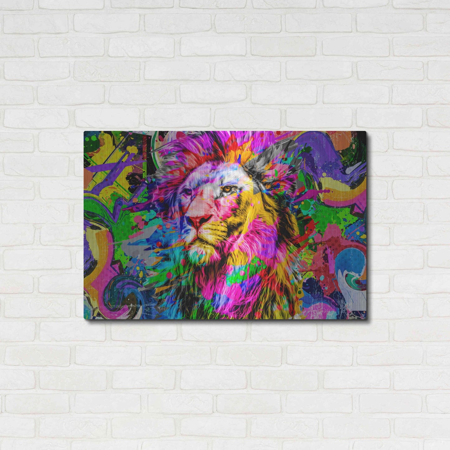 Luxe Metal Art 'Lion,' Metal Wall Art,36x24