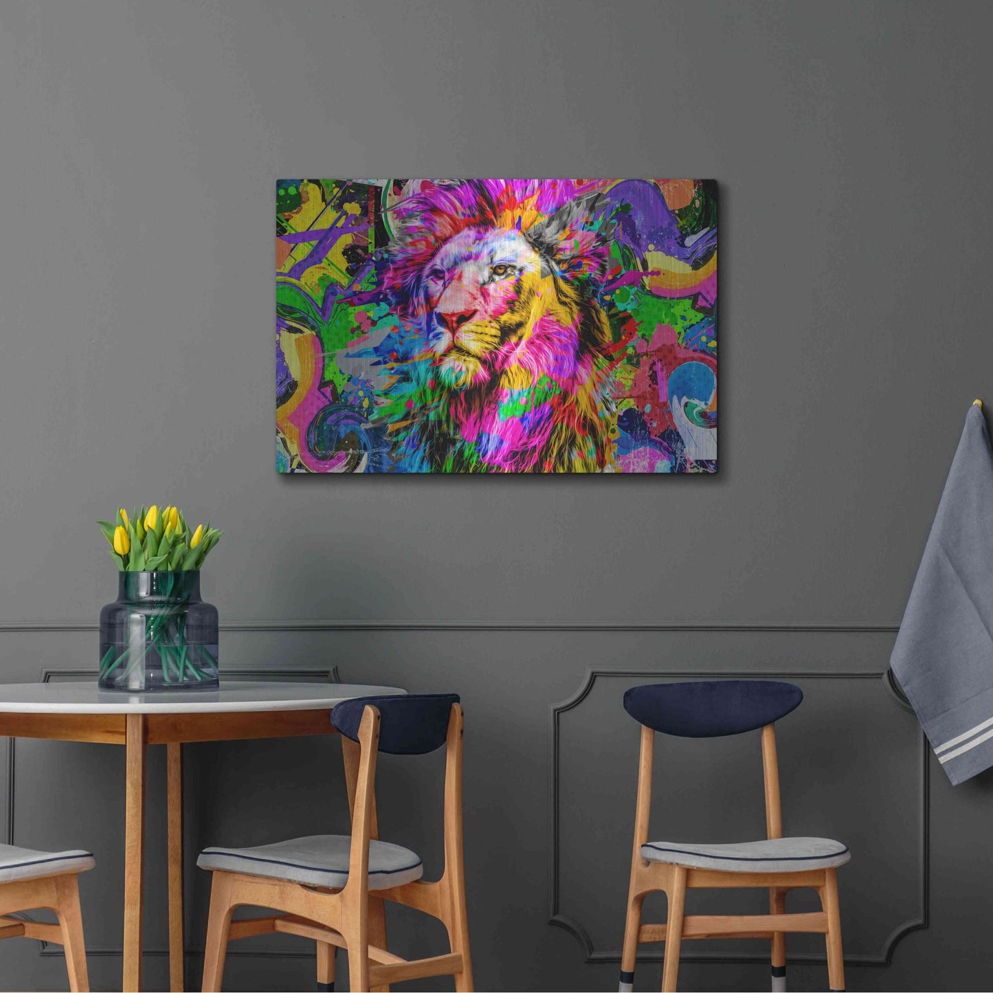 Luxe Metal Art 'Lion,' Metal Wall Art,36x24