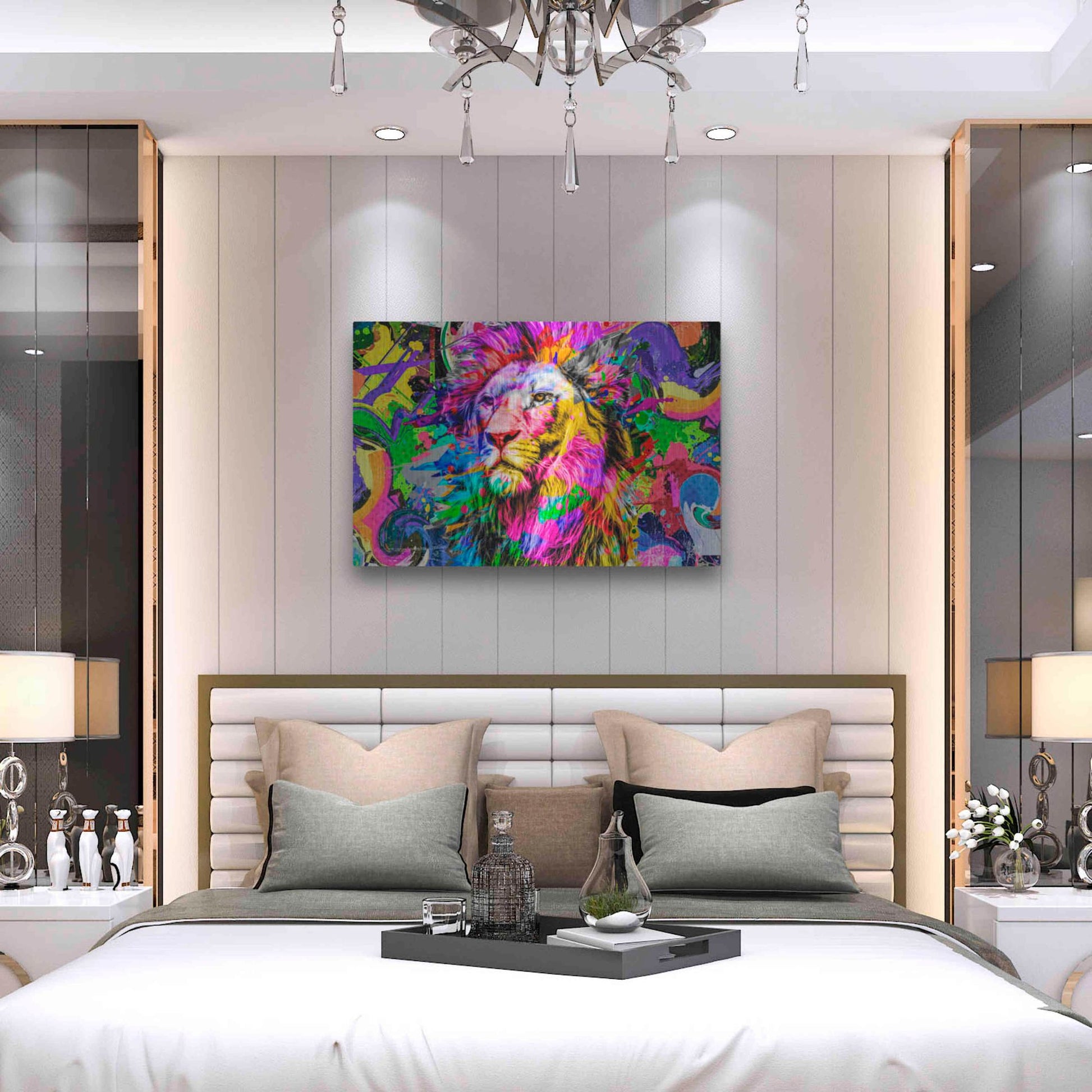 Luxe Metal Art 'Lion,' Metal Wall Art,36x24