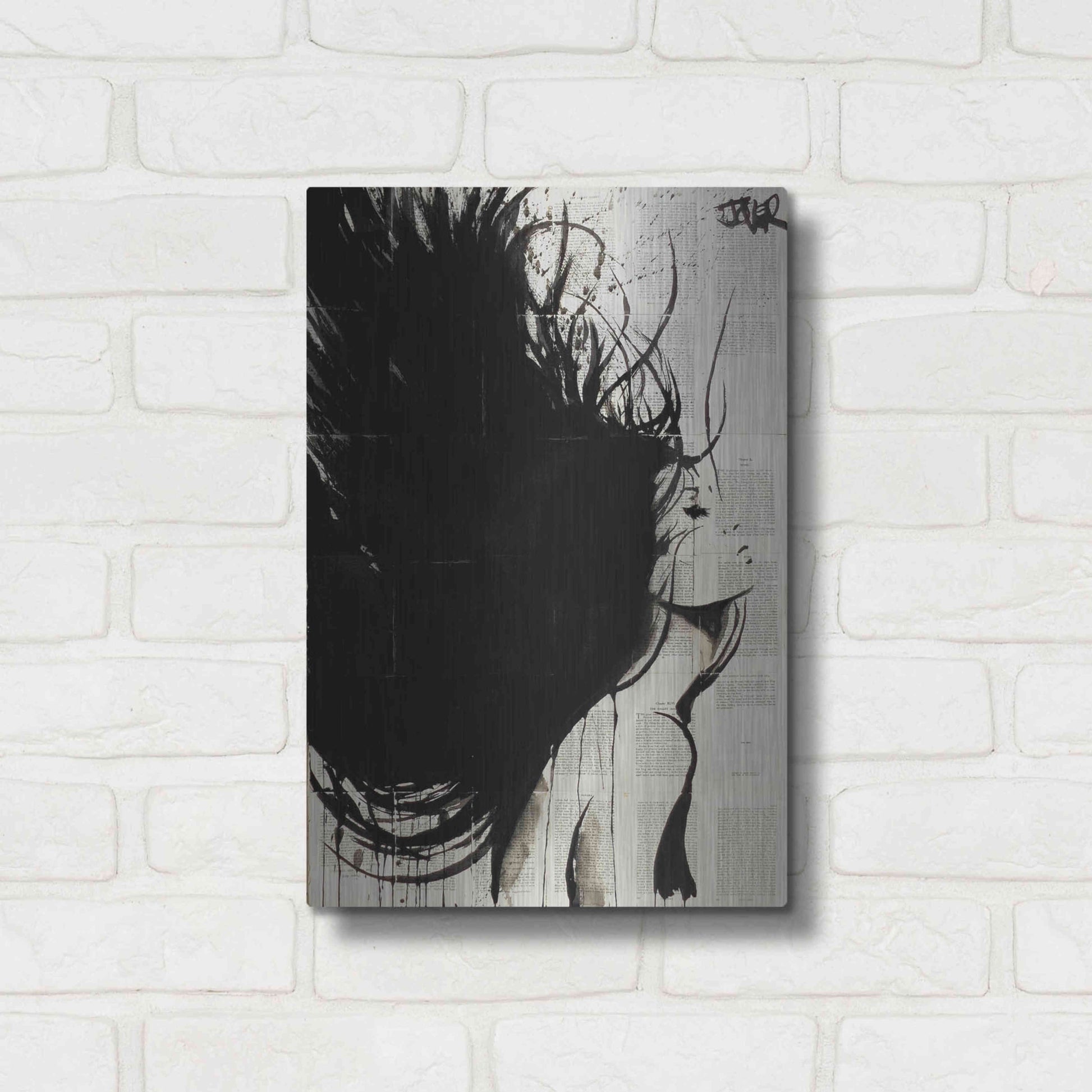 Luxe Metal Art 'The New Minstrel' by Loui Jover, Metal Wall Art,12x16