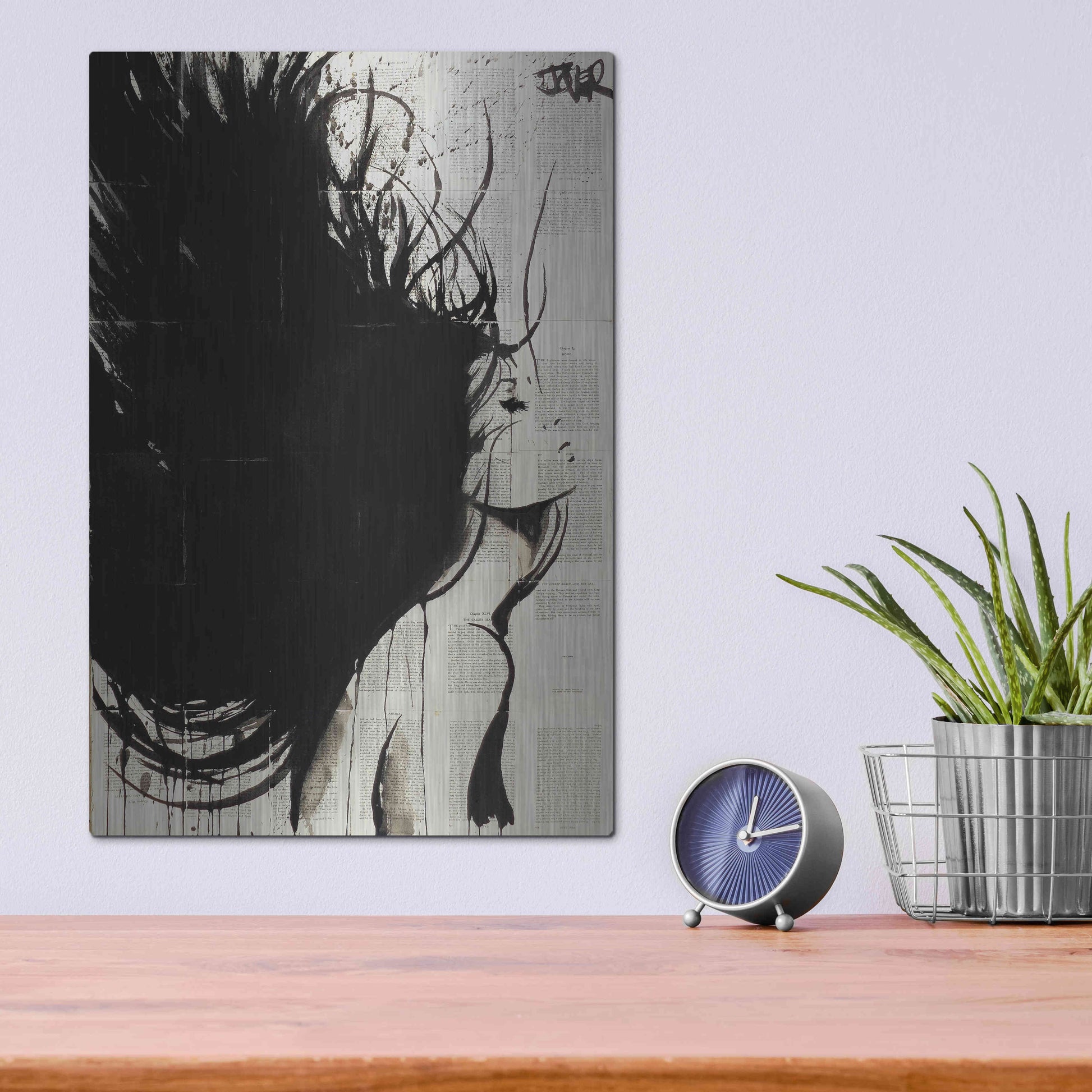 Luxe Metal Art 'The New Minstrel' by Loui Jover, Metal Wall Art,12x16