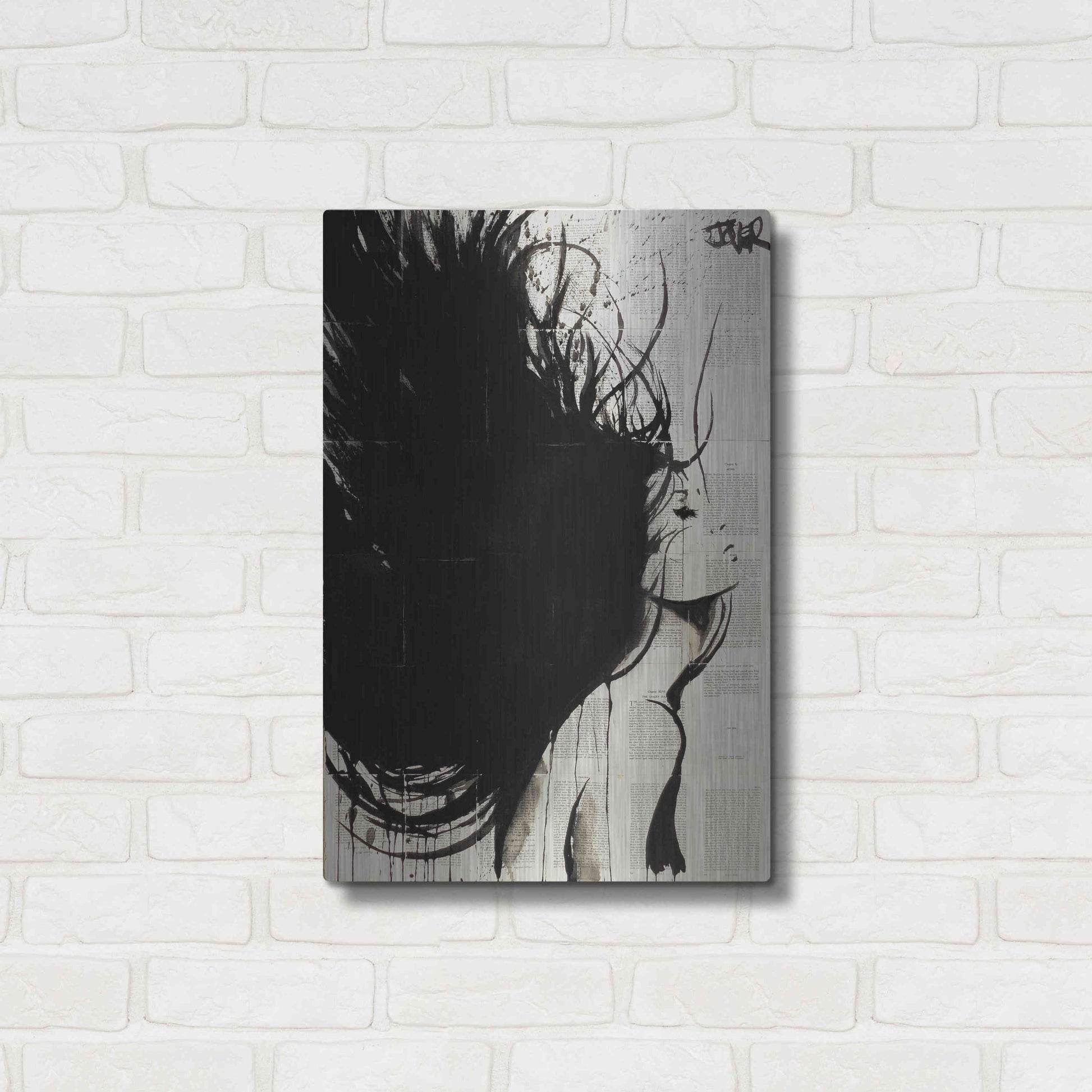 Luxe Metal Art 'The New Minstrel' by Loui Jover, Metal Wall Art,16x24