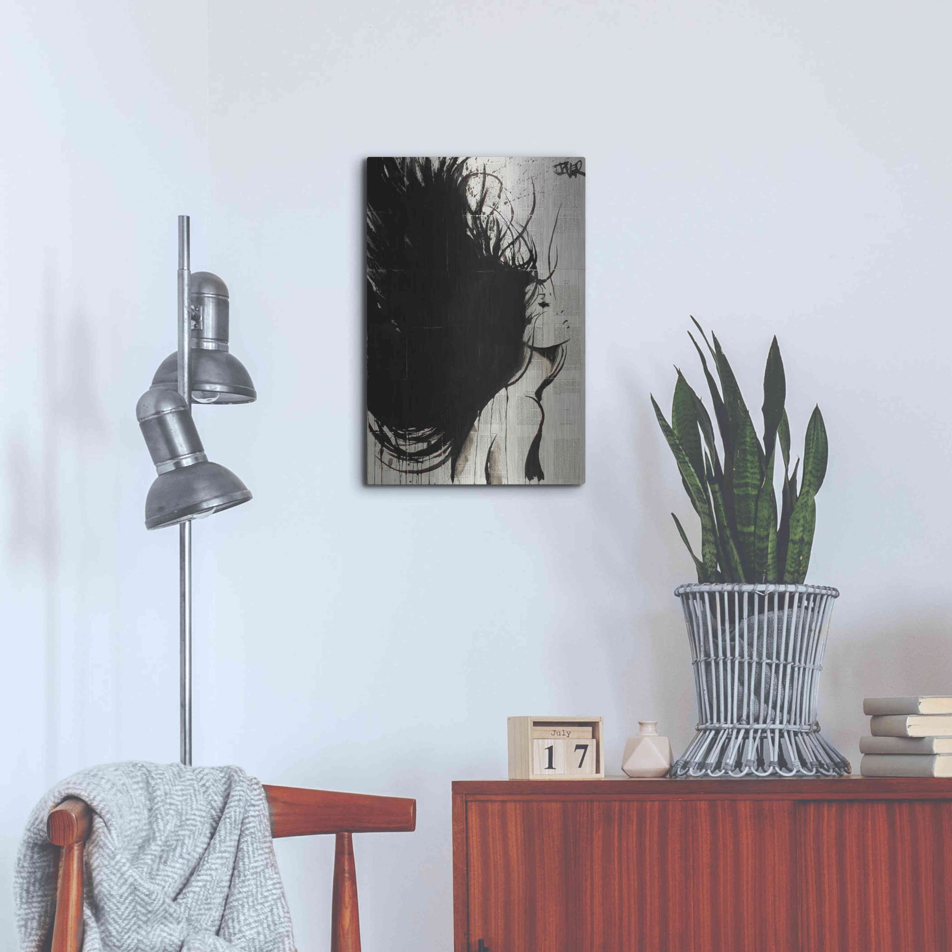 Luxe Metal Art 'The New Minstrel' by Loui Jover, Metal Wall Art,16x24