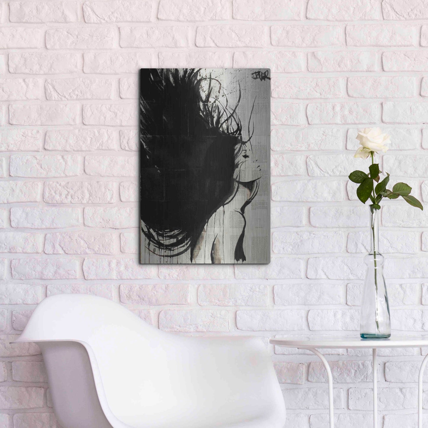 Luxe Metal Art 'The New Minstrel' by Loui Jover, Metal Wall Art,16x24