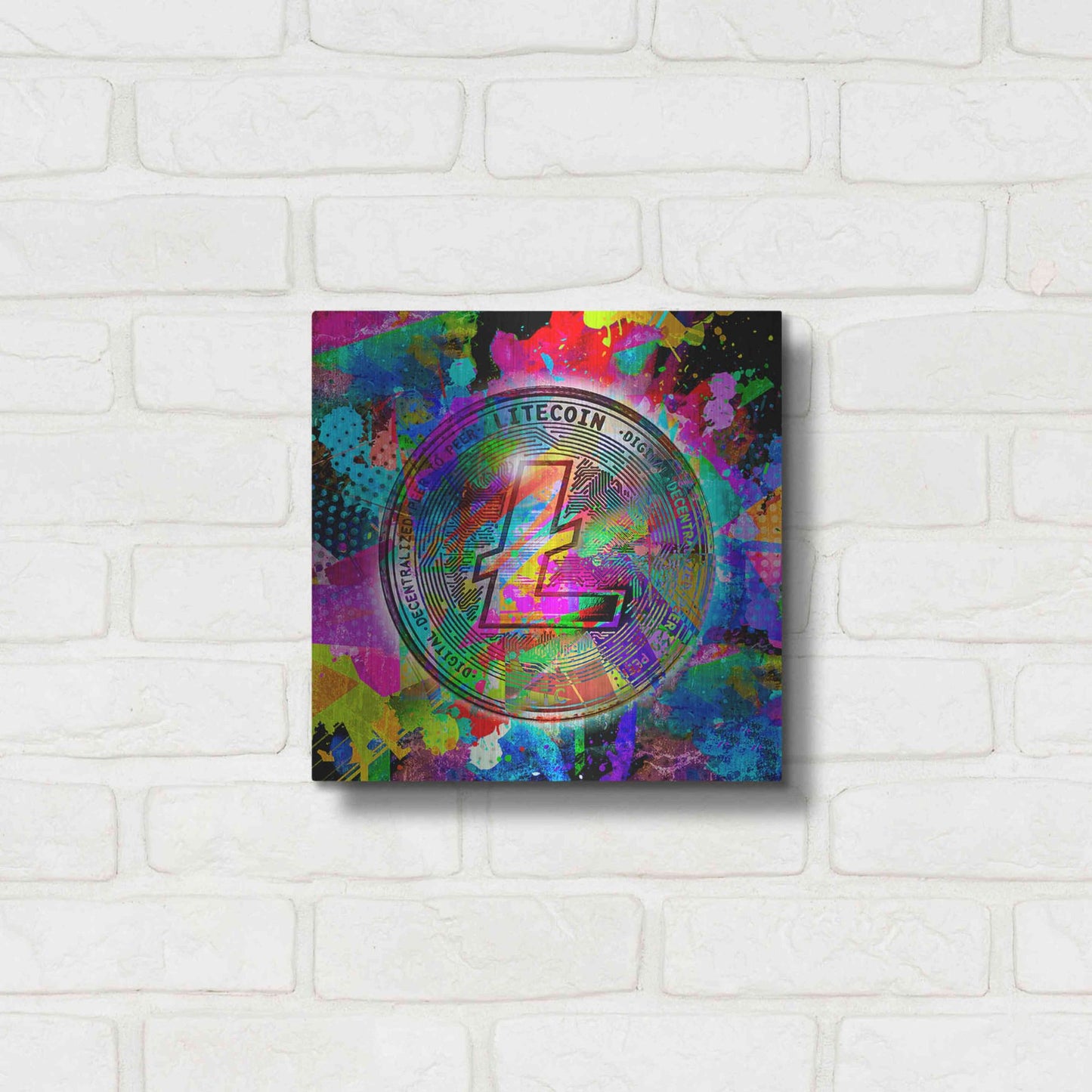 Luxe Metal Art 'Lite Coin,' Metal Wall Art,12x12