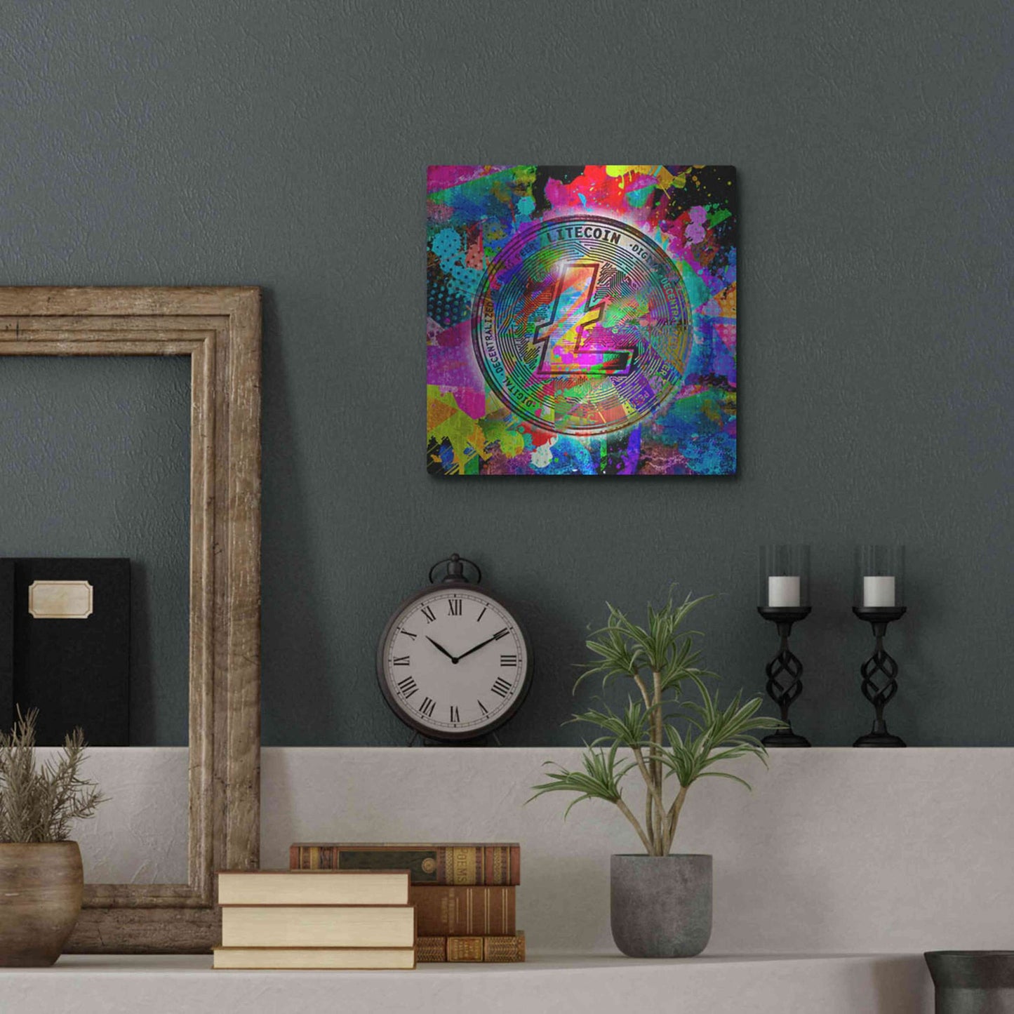 Luxe Metal Art 'Lite Coin,' Metal Wall Art,12x12