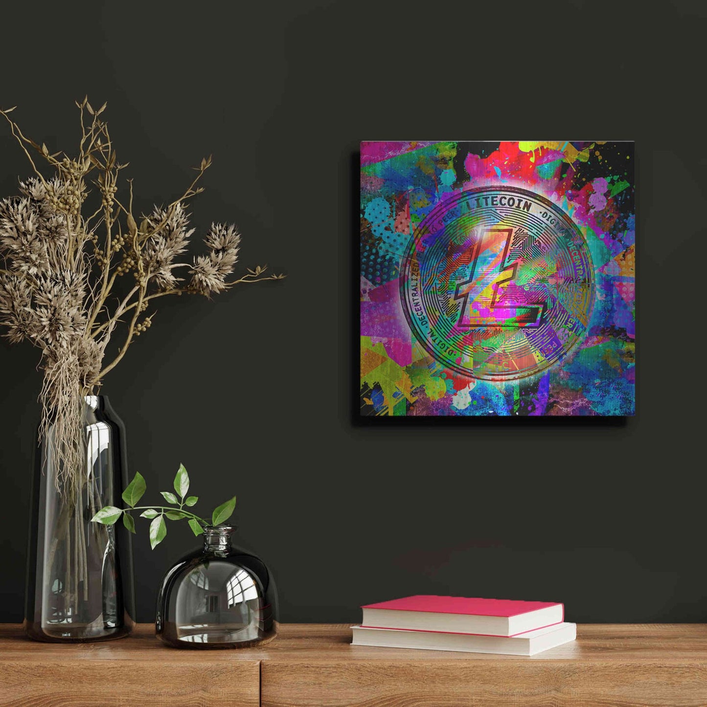 Luxe Metal Art 'Lite Coin,' Metal Wall Art,12x12