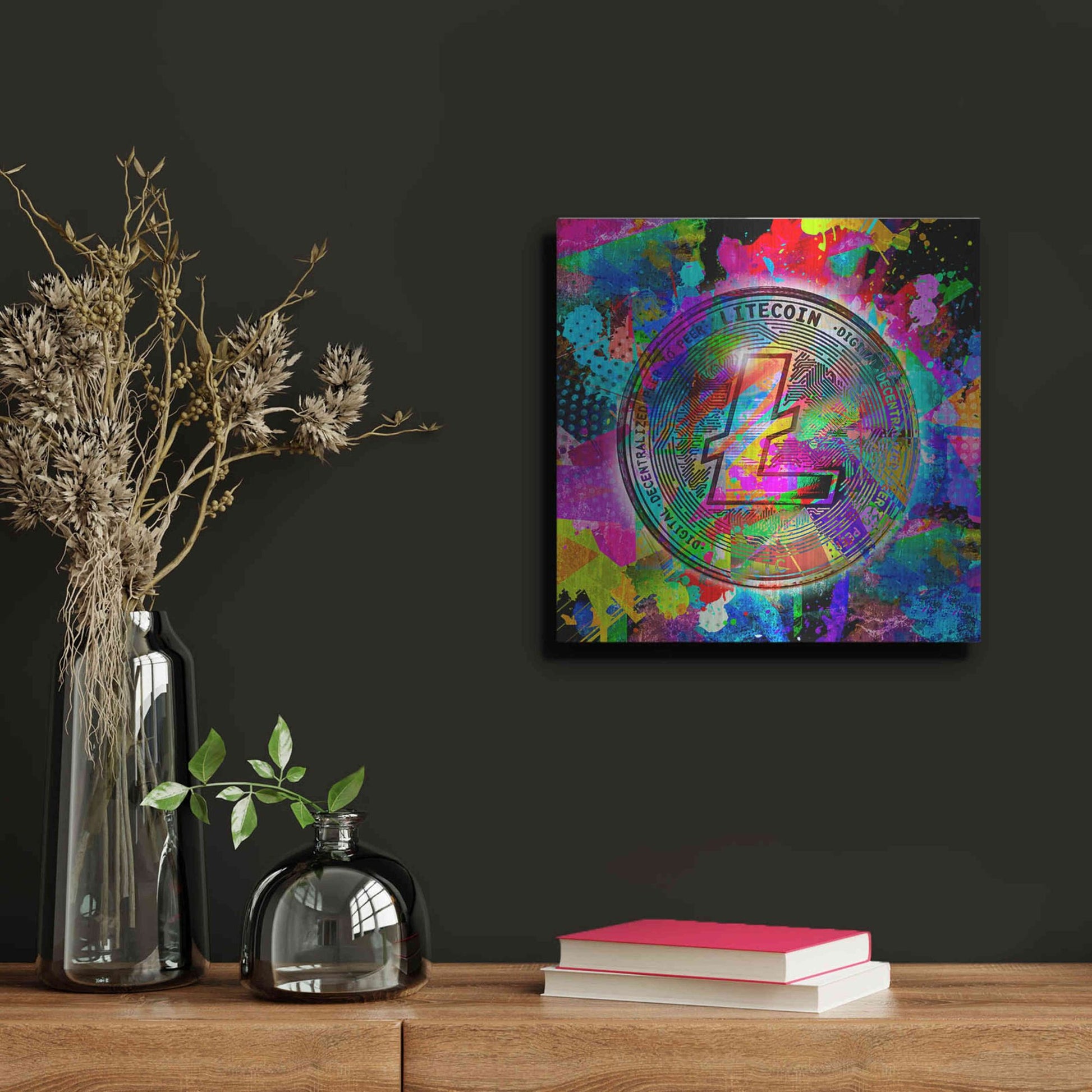 Luxe Metal Art 'Lite Coin,' Metal Wall Art,12x12