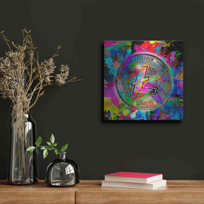 Luxe Metal Art 'Lite Coin,' Metal Wall Art,12x12