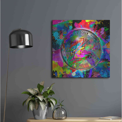 Luxe Metal Art 'Lite Coin,' Metal Wall Art,24x24