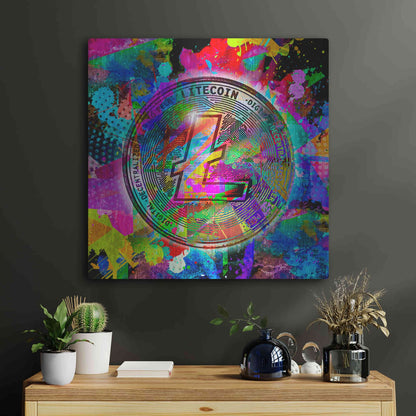 Luxe Metal Art 'Lite Coin,' Metal Wall Art,24x24