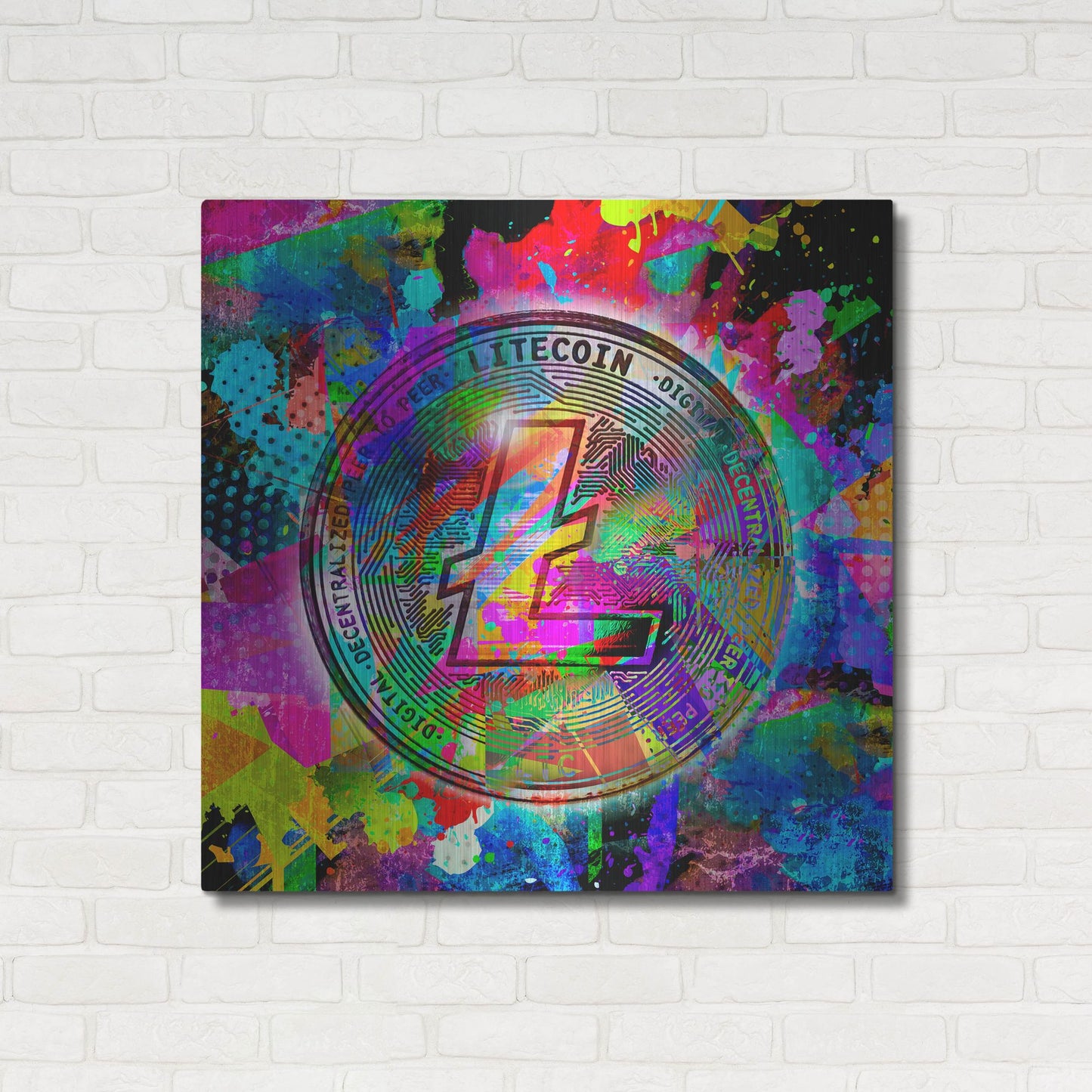 Luxe Metal Art 'Lite Coin,' Metal Wall Art,36x36
