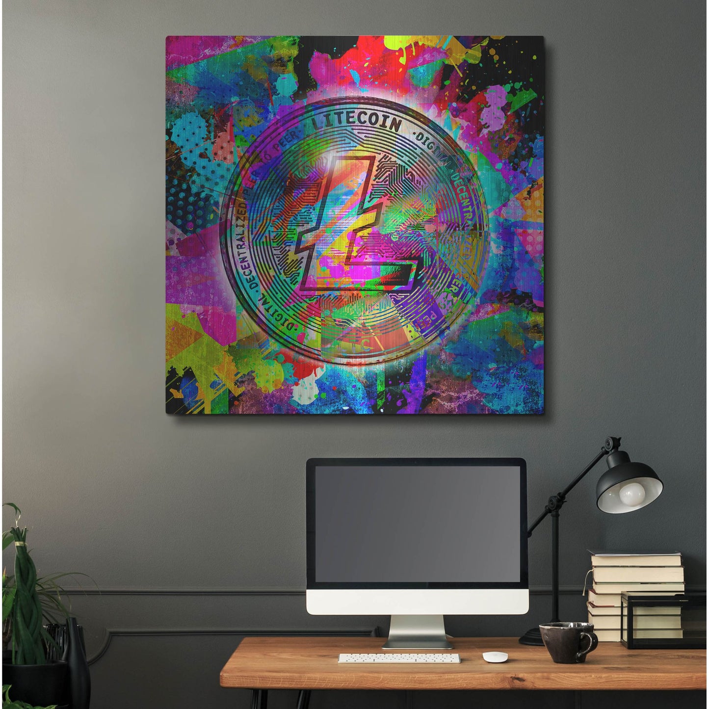 Luxe Metal Art 'Lite Coin,' Metal Wall Art,36x36