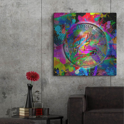 Luxe Metal Art 'Lite Coin,' Metal Wall Art,36x36