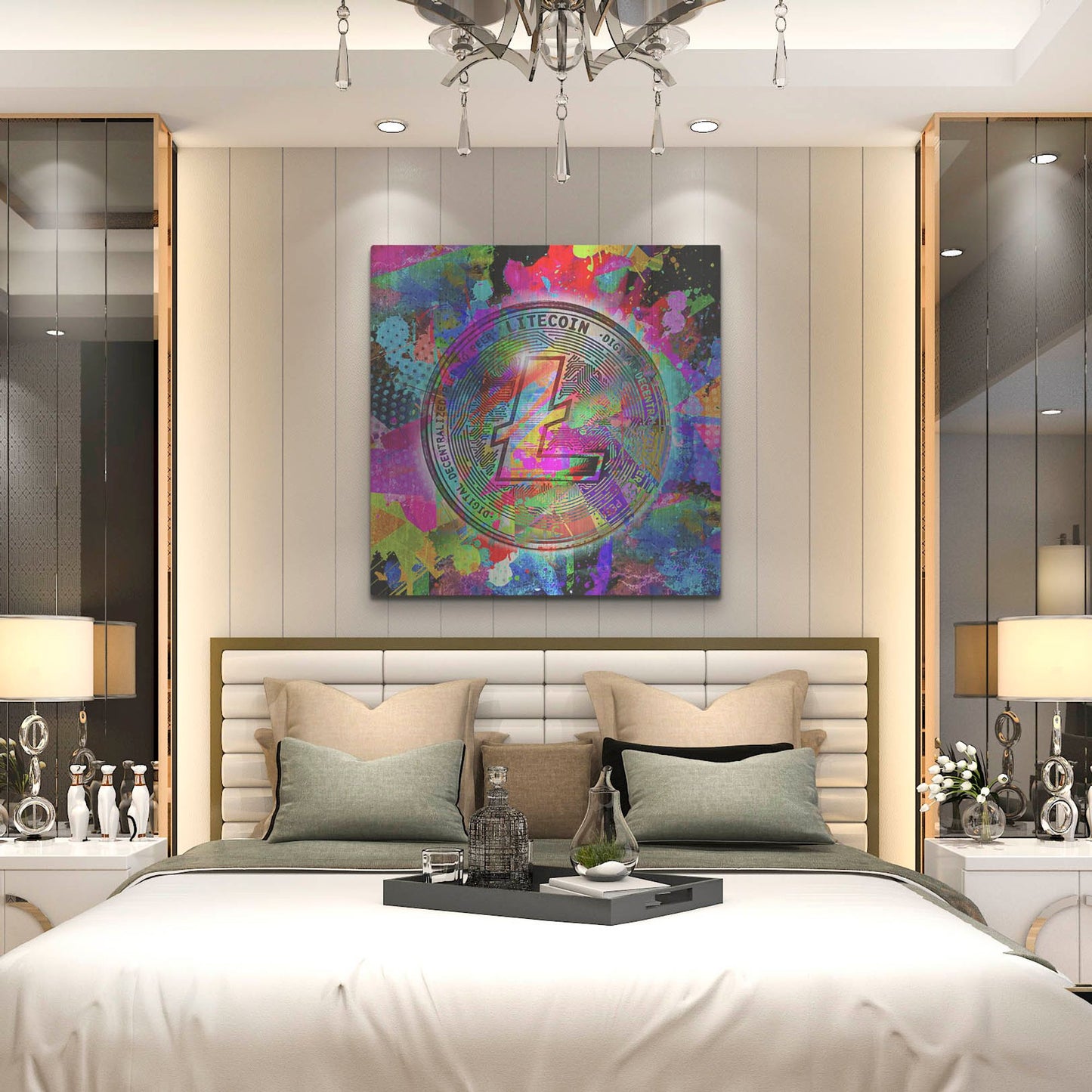 Luxe Metal Art 'Lite Coin,' Metal Wall Art,36x36